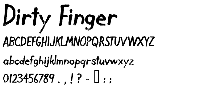 Dirty Finger font